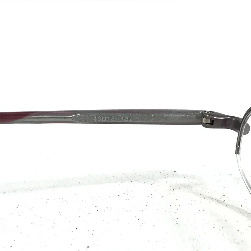 BCPC BP-179 COL.19 Eyeglasses Frames Gray Purple Round Oval Half Rim 48-18-132